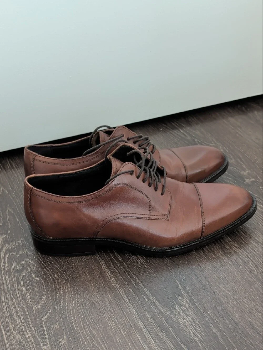 Cole Haan Brown Cap-Toe Derby Dress Shoes